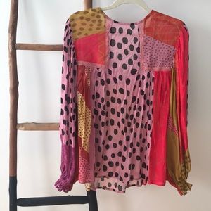 Anthropologie Shira Peasant Blouse Top